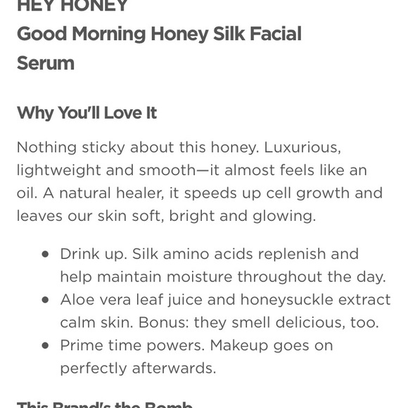 Sephora Makeup 3for2 Hey Honey Good Morning Serum Nwot Poshmark